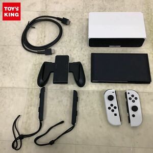 1円〜 動作確認/初期化済 箱無 Nintendo Switch 有機ELモデル HEG-001 ホワイト Joy-Con ホワイト 他