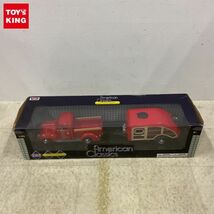 1円〜 MOTOR MAX American Classics 1/24 フォード F100 ピックアップ トラック with トレーラー レッド_画像1