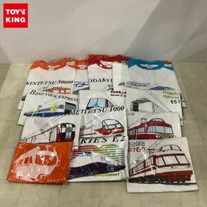 1円〜 赤い電車オリジナル Tシャツ めいてつ電車シリーズ 名鉄 7000系 L、日車夢工房 Tシャツ 小田急 ロマンスカー VSE フリーサイズ等