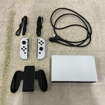 1円〜 動作確認/初期化済 箱無 Nintendo Switch 有機ELモデル HEG-001 本体 ドック Joy-Con ホワイト 他_画像7