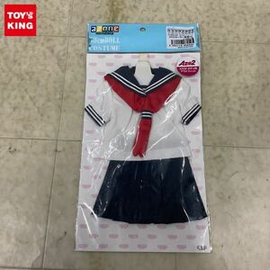 1円〜 アゾン ドール ボディ用 アウトフィット AZO2 セーラー夏服set ネイビー×レッド