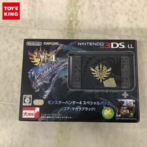 1円〜 動作確認/初期化済 ニンテンドー3DS LL SPR-001 モンスターハンター4 スペシャルパック ゴア・マガラブラック_画像1