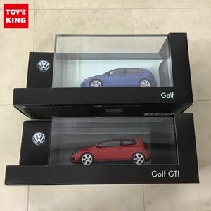 1円〜 フォルクスワーゲン 1/43 ゴルフ ブルー ゴルフ GTI レッド
