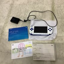 1円〜 欠品/動作確認/初期化済 PSP 本体 PSP-3000 ホワイト/ブルー、ACアダプター PSP-380_画像2