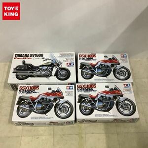 1円〜 タミヤ 1/12 GSX1100S カタナ カスタムチューン 3点、ヤマハ XV1600 ロードスター カスタム