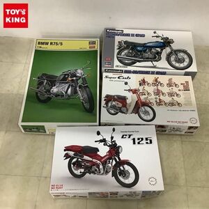 1円〜 ハセガワ 1/10 BMW R75/5、フジミ 1/12 ホンダ ハンターカブ グローイングレッド他