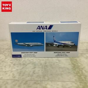 1円〜 全日空商事 ANA OFFICIAL PRECISION MODELS 1/500 BOING 737-200 2機セット