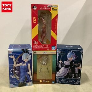 1円〜 未開封含 一番くじ エヴァンゲリオン2020 B賞 式波・アスカ・ラングレー、AMP レム Winter Maid image ver. 他