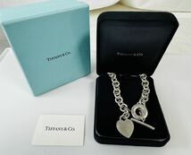 ▽ TIFFANY ＆ Co. ティファニー リターン トゥ ティファニー・ハートタグチェーンネックレス ペンダント Sv925 箱入 /262436/327-42_画像1