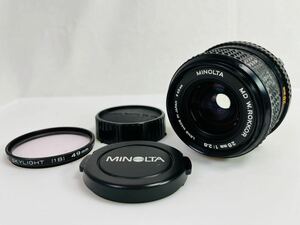 ● MINOLTA ミノルタ MD W.ROKKOR 28mm 1:2.8 カメラレンズ / 261338 / 314-4