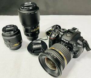 ▽ Nikon ニコン D5300デジタル一眼レフカメラ / NIKKOR lens 2個 / 18- 55mm / 55-300mm / TAMRON レンズ 10-24mm / 261155 / 313-17