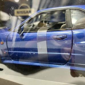 ▽ AUTOart 1/18 日産 スカイライン GT-R R34 Vスペック II ベイサイドブルー ダイキャストモデルカー / 262343 / 329-1の画像9