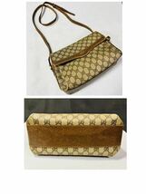 ● GUCCI オールドグッチ GG柄 ショルダーバッグ PVC レザー / 262351 / 327-5_画像4