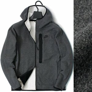 新品 定価1.8万 NIKE ナイキ テック フリース フルジップ パーカー XL 黒 TECH FLEECE ジャケット メンズ 厚手 スウェット 秋冬 ◆CI1640B