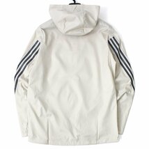 新品 アディダス ゴルフにお勧め 撥水 ハーフジップ ジャケット L ベージュ adidas フーディ ブルゾン スポーツ ウェア メンズ ◆CN1877A_画像2