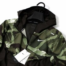 新品 NIKE ナイキ カモ柄 ランニング ジャケット L フルジップ ブルゾン フーディ メンズ スポーツ ウェア ロングシーズン対応 ◆CS1980A_画像4