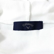 新品 Callaway キャロウェイ ゴルフ ハイゲージニット パーカー フーディー 3L 白 メンズ ウェア プルオーバー ロゴ刺繍 春 ◆CS2030D_画像9