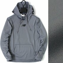 新品 ニューバランス ゴルフに最適 裏起毛 パーカー L グレー New Balance プルオーバー フーディー GOLF スポーツ ウェア 春 ◆CI1684B_画像1