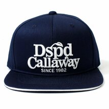 新品 Callaway キャロウェイ キャップ 帽子 平ツバ サイズフリー ゴルフ スポーツ ロゴ刺繍 DSPD 紺 ネイビー ◆CN1936_画像4