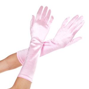 MUSIC LEGS( music leg )ELBOW LENGTH SATIN GLOVES satin glove PINK 426