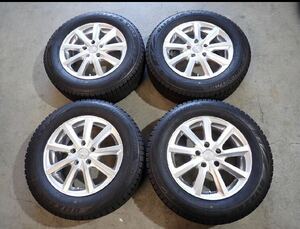 1円スタート［205/65R16］CRーV クラウン インスパイアなどブリヂストン ブリザックVRX2 中古品スタッドレス 16×6.5J 114.3/5H ET52 