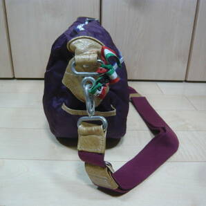 Orobianco オロビアンコ ナイロン＆本皮革レザー 斜めがけ ショルダーバッグ ボディーバッグ 紫 パープル ベージュの画像3