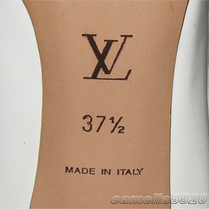 Louis Vuitton ルイヴィトン ヒール パンプス AR1014 オフホワイト モノグラムフラワー レザー 37.5 サイズ 約24cm イタリア製 中古 美品の画像7