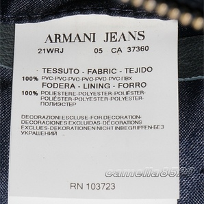 ARMANI JEANS アルマーニジーンズ ハンドバッグ ショルダー 2way トートバッグ ネイビー ビジネスバッグ A4収納 通勤 中古 美品の画像8