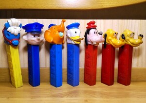 PEZ☆ ペッツ☆オールドペッツ☆1970年代☆パル・アニマル・ディズニー☆7個セット☆USED(ジャンク)