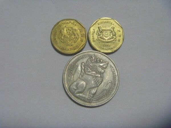 シンガポール 古銭 1ドル硬貨 3種 コイン 外国貨幣 外国銭 セット まとめ売り 同梱割引あり