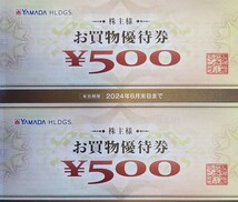 ヤマダ電機 株主優待券 10,000円分 (500円 x 20枚) 期限2024年6月末_画像2