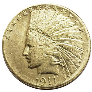 1円スタート アンティークコイン 10ドル インディアンヘッド 1911 金貨 銀貨 レプリカ 402