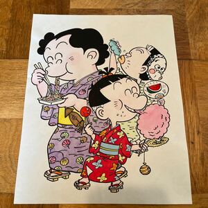 田中しょう！肉筆漫画原画！「まんが笑ルーム」掲載　22.5×17.9cm