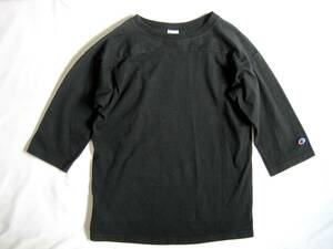  Champion T1011 7 minute sleeve football T-shirt black black he vi - weight America made L