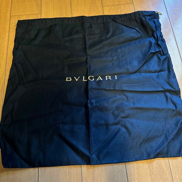 BVLGARI 巾着袋44×46㎝　ブラック