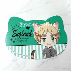 ヘタリアinナンジャタウン★イギリス／ねこ型イラストシート　イラストカード非売品