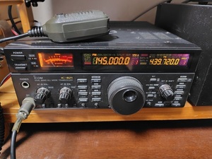 ICOM IC-821 144/430MHz オールモード　20W機　HM-36,MX-72N，電源ケーブル，取説