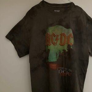 AC/DC ACDC バンドTシャツ ロックツアー77 タイダイ