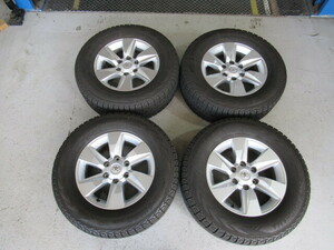 激安即決 中古スタッドレスタイヤ＆ホイール 4本セット YK iceGUARD G075 265/65R17 112Q+プラド 17×7.5J 139.7-6+25 ハイラックス Y00146