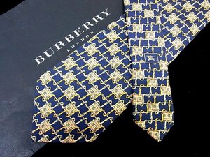 ♪今週の特売980円～♪2650♪良品【BURBERRY】バーバリー【ベルト チェック 柄】ネクタイ♪