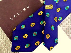 *RB0263*[ squid li flower equipment ornament Logo go in pattern ] Celine [ beautiful goods ] necktie 