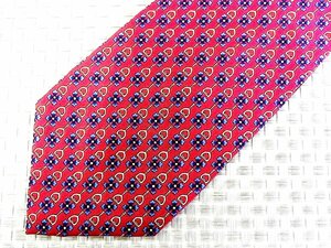 ♪33655C♪良品【花 植物 金具 柄】アンドリューズ タイズ【Andrew's Ties】ネクタイ