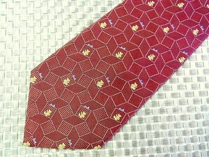 ♪33813D♪状態並品【刺繍 くま テディベア スクエア 柄】ラルフローレン【CHAPS】ネクタイ