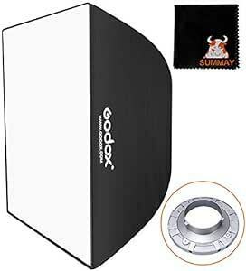 GODOX 60x60cm ボーエンズマウント ソフトボックス ポータブル LEDビデオライト クリップオン モノブロックストロボ
