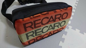 シート生地　ショルダーバッグ　オレンジ　　スポコン　ドリフト　ゼロヨン　サーキット　カスタムカー　フルバケ　セミバケ　RECARO