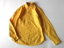 希少 フランス製 90sビンテージ agnes b. homme アニエスベーオム レギュラーカラー シャツ 38 イエロー 黄色 ネコポス対応_画像2