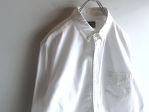 希少 TENORAS ティノラス ロゴ刺繍 コットン オックスフォード BDシャツ ボタンダウンシャツ M 白 ホワイト 日本製 ネコポス対応_画像9