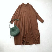 【即決】美品*1.5万 ジャーナルスタンダード｜柔らかコットン♪シャツワンピース ブラウン（JOURNAL STANDARD）_画像3