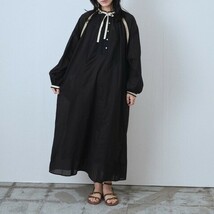 【即決】美品*2.5万 Audrey and John Wad｜インドコットン♪レースワンピース ブラック（オードリーアンドジョンワッド）_画像2