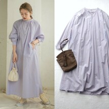 【即決】美品*アーバンリサーチ｜マルチストライプ♪シャツワンピース （ITEMS URBAN RESEARCH）_画像1